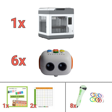 Zestaw DRUK: Drukarka 3D, 8x Długopis 3D, 6x Robot ZOSIA, 2x Maty