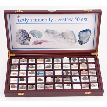 Skały i minerały - zestaw 50 sztuk EDUKO