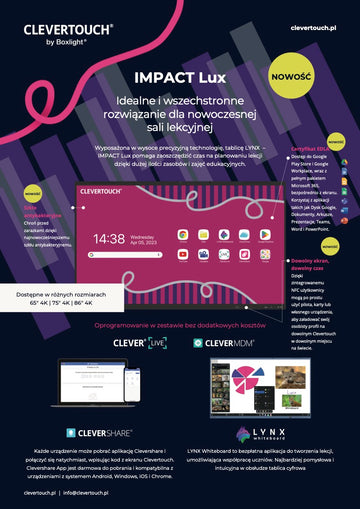 Zdjęcie produktu Monitor Clevertouch IMPACT LUX 86" black
