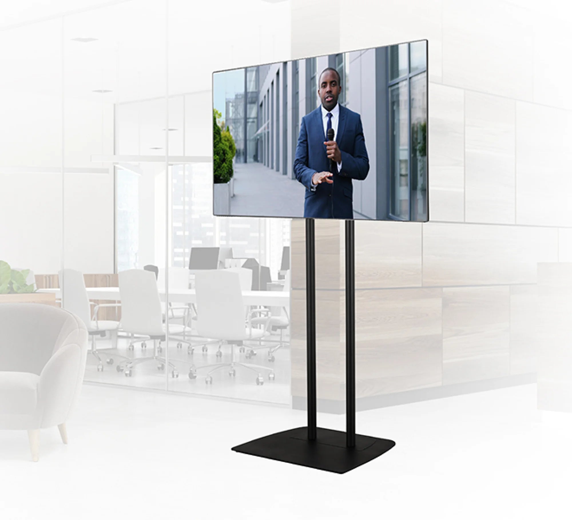Uniwersalny statyw do monitora z wysięgnikiem 1.8m B-Tech BT8573/BB (Vesa 600 x 400) – zdjęcie 3