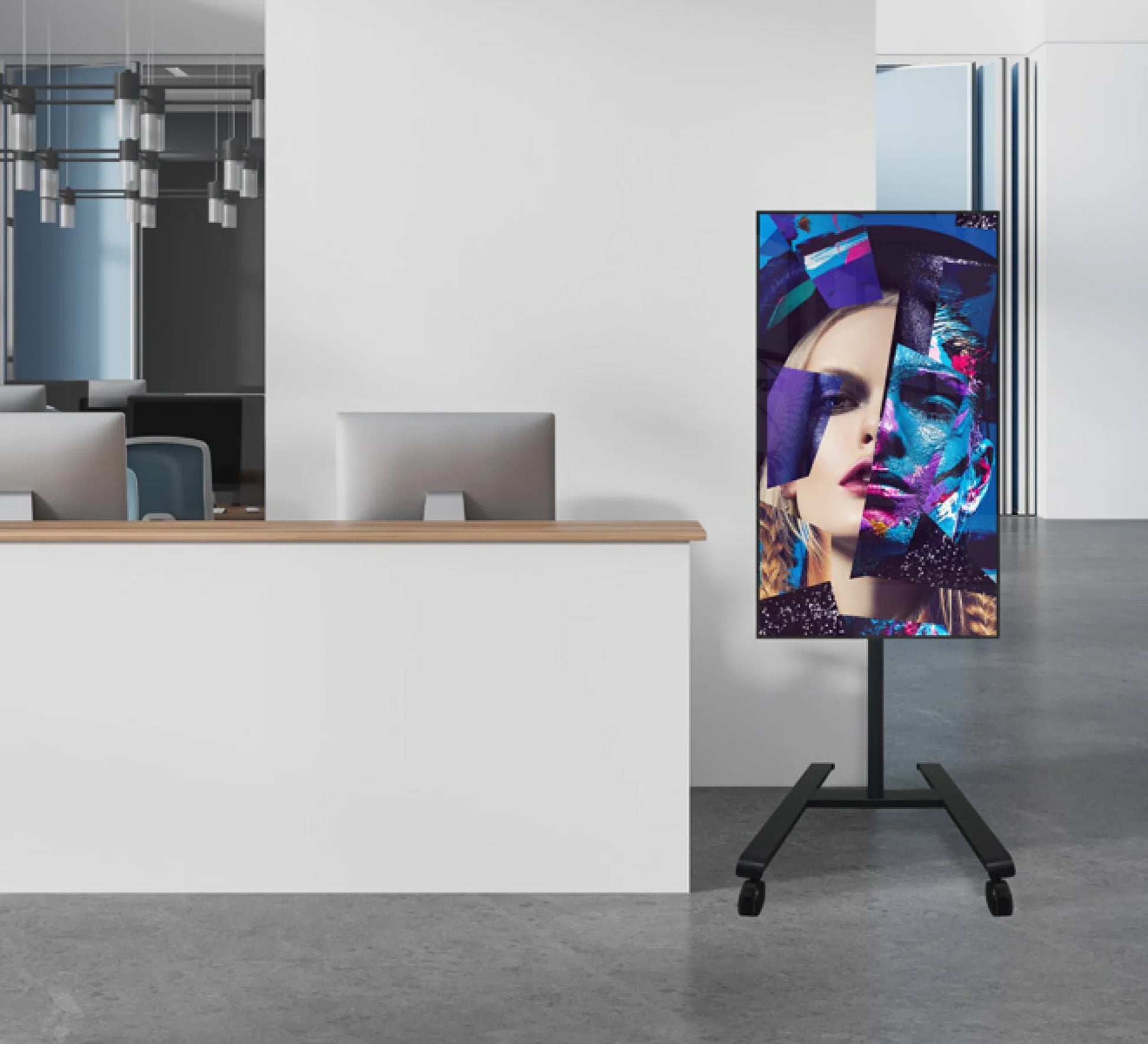 Mobilny statyw do monitora B-Tech Momentum BT7504/B – zdjęcie 4