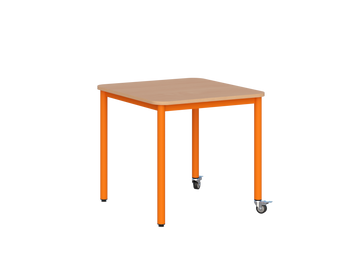 Stolik mobilny szkolno-przedszkolny, blat kwadratowy 700x700 (Nr 1, 2, 3) — meble Metalbit