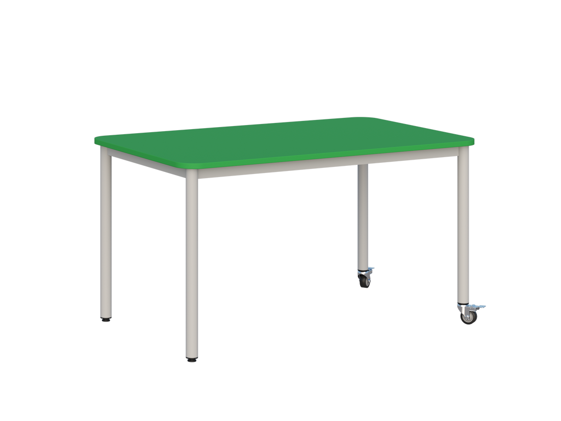 Stolik mobilny szkolno-przedszkolny, blat prostokątny 1200x700 (Nr 4, 5, 6)) — meble Metalbit