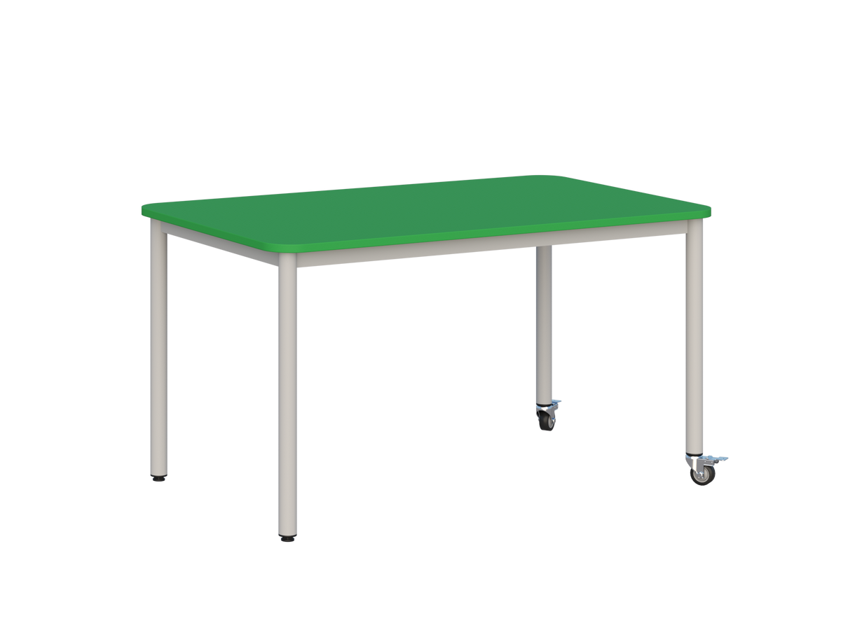 Stolik mobilny szkolno-przedszkolny, blat prostokątny 1200x700 (Nr 4, 5, 6)) — meble Metalbit