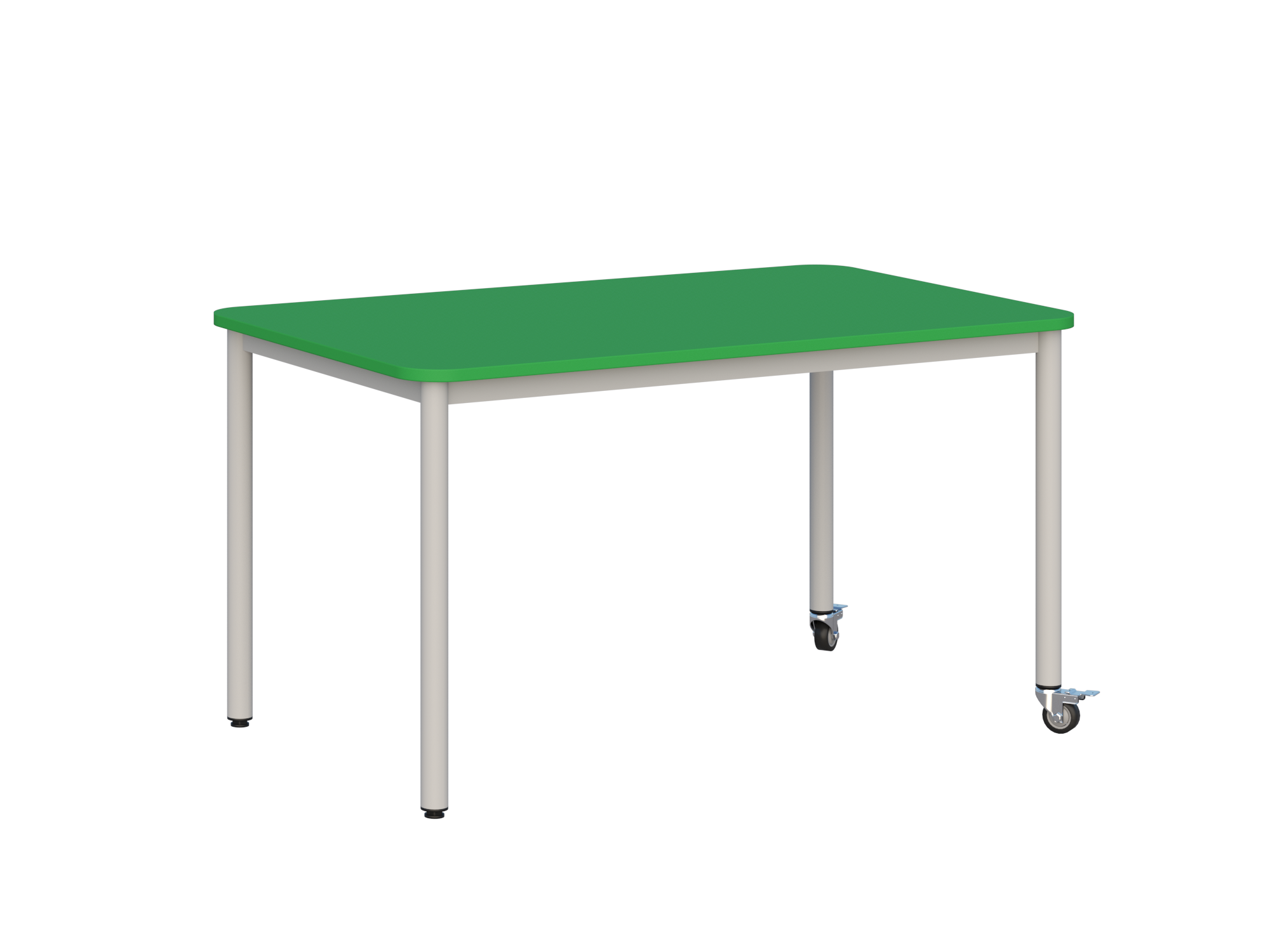 Stolik mobilny szkolno-przedszkolny, blat prostokątny 1200x700 (Nr 4, 5, 6)) — meble Metalbit