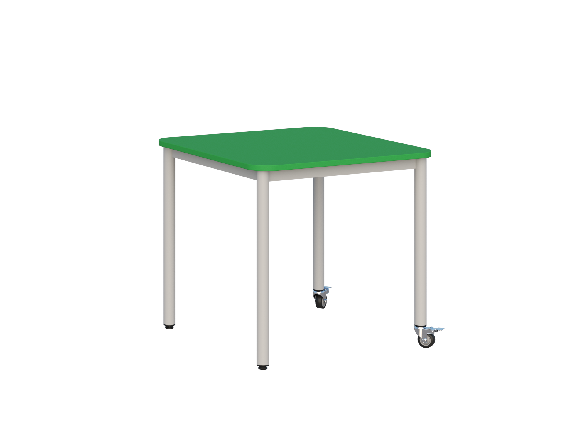 Stolik mobilny szkolno-przedszkolny, blat kwadratowy 700x700 (Nr 4, 5, 6) — meble Metalbit