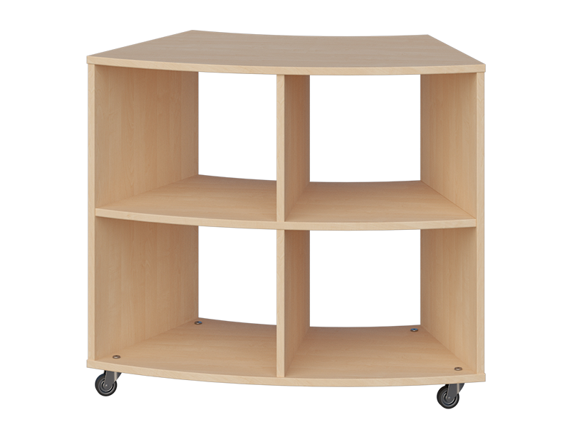 Mobilny regał półokrągły, dwustronny Primo 247 — meble Metalbit