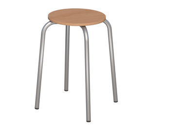 Taboret, siedzisko ze sklejki okrągłe — meble Metalbit