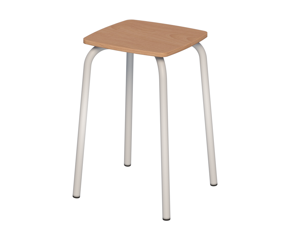 Taboret, siedzisko ze sklejki kwadratowe — meble Metalbit
