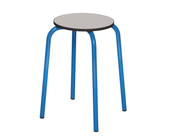 Taboret, siedzisko Compact HPL okrągłe — meble Metalbit