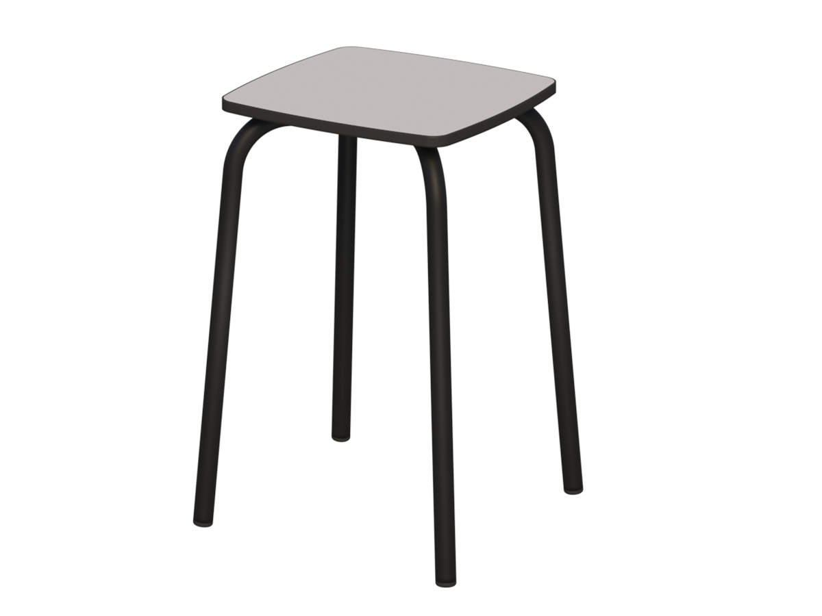 Taboret, siedzisko Compact HPL kwadratowe — meble Metalbit