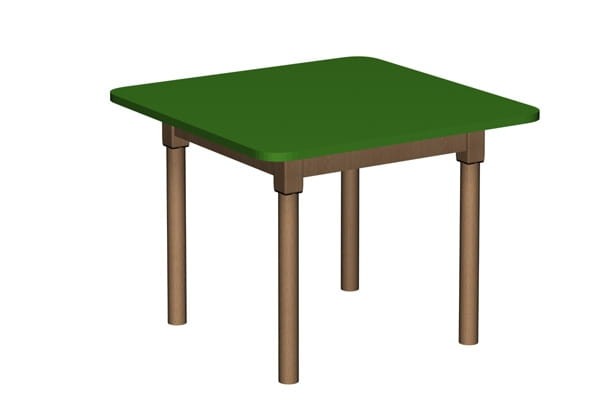 Stół przedszkolny/do żłobka kwadratowy 700x700 — meble Metalbit