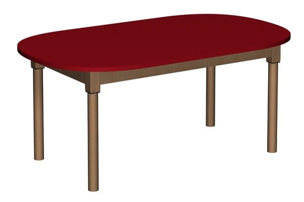 Stół przedszkolny/do żłobka owalny 1200x700 — meble Metalbit