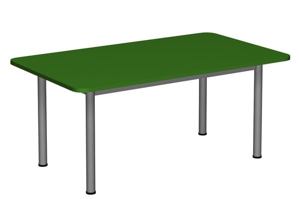 Stół szkolno-przedszkolny/do żłobka prostokątny 1200x700 noga fi 40 — meble Metalbit