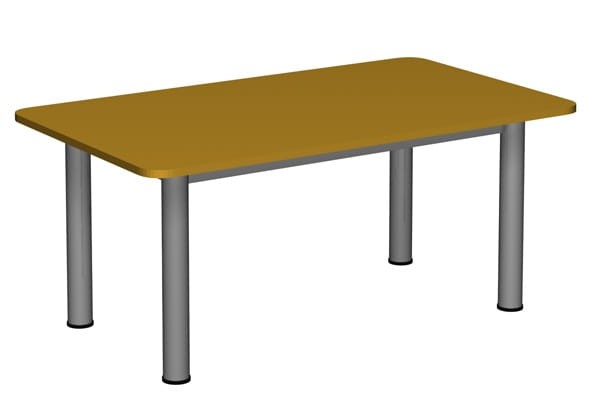 Stół szkolno-przedszkolny/do żłobka prostokątny 1200x700 noga fi 60 — meble Metalbit