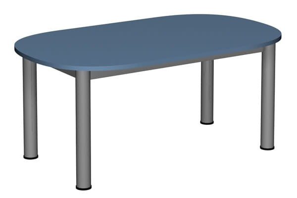 Stół szkolno-przedszkolny owalny 1200x700 noga fi 60 — meble Metalbit