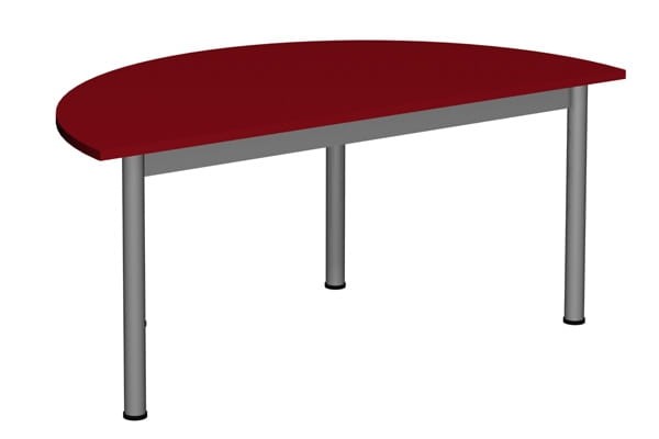 Stół szkolno-przedszkolny półokrągły 1200x600 noga fi 40 — meble Metalbit