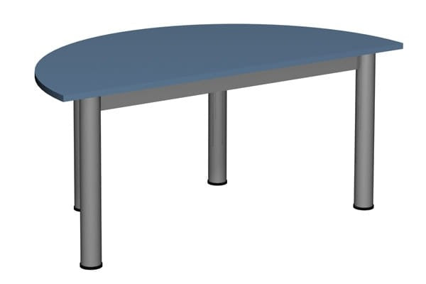 Stół szkolno-przedszkolny półokrągły 1200x600 noga fi 60 — meble Metalbit