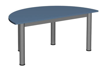 Stół szkolno-przedszkolny półokrągły 1200x600 noga fi 60 — meble Metalbit