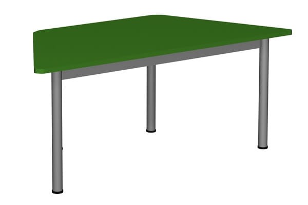 Stół szkolno-przedszkolny trapezowy 1400x700 noga fi 40 — meble Metalbit