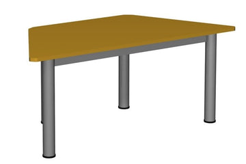 Stół szkolno-przedszkolny trapezowy 1400x700 noga fi 60 — meble Metalbit