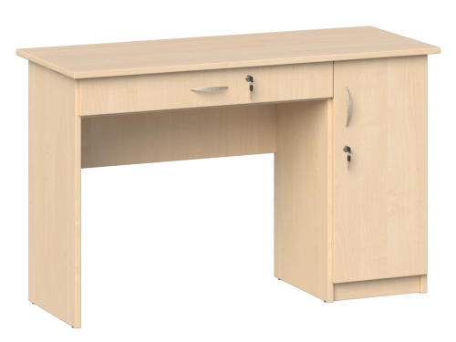 Biurko dla nauczyciela, jednoszafkowe dł. 1200 mm