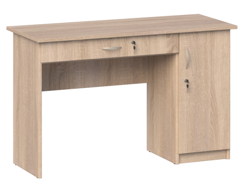 Biurko dla nauczyciela, jednoszafkowe dł. 1200 mm — meble Metalbit