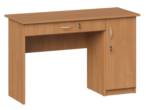 Biurko dla nauczyciela, jednoszafkowe dł. 1200 mm