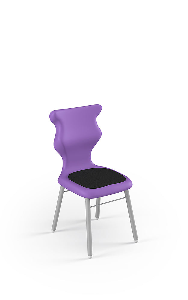 Krzesło szkolne Classic Soft — stelaż szary – Fioletowy