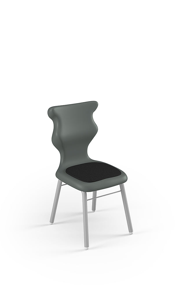 Krzesło szkolne Classic Soft — stelaż szary – Szary