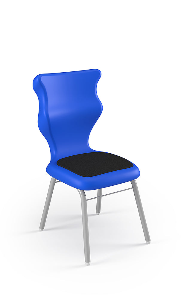 Krzesło szkolne Classic Soft — stelaż szary – Niebieski