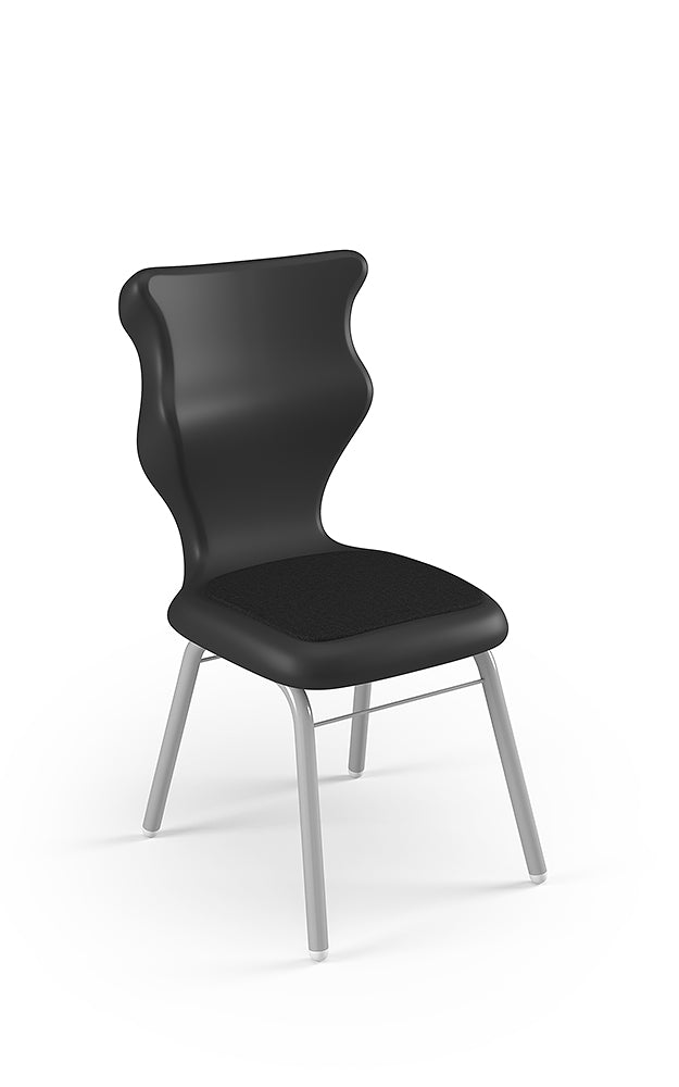 Krzesło szkolne Classic Soft — stelaż szary – Czarny