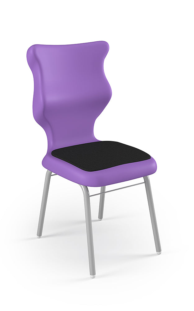 Krzesło szkolne Classic Soft — stelaż biały – Fioletowy