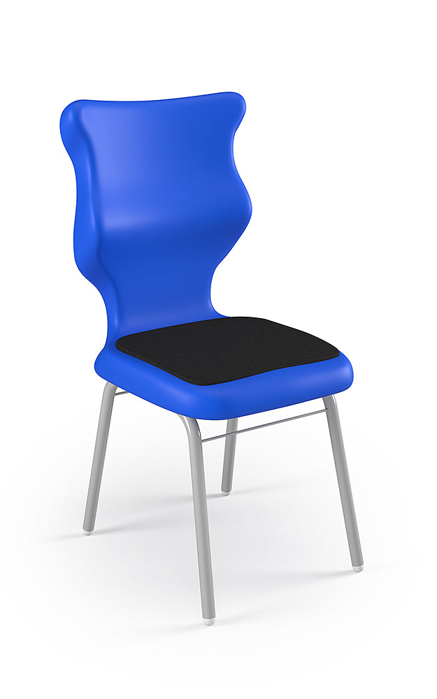 Krzesło szkolne Classic Soft — stelaż szary – Niebieski