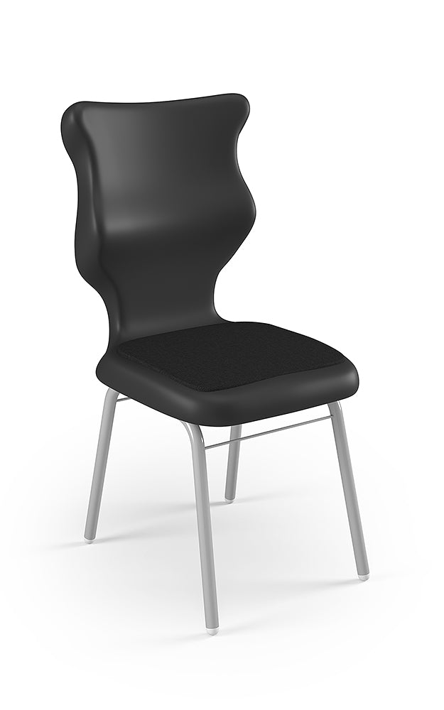 Krzesło szkolne Classic Soft — stelaż szary – Czarny