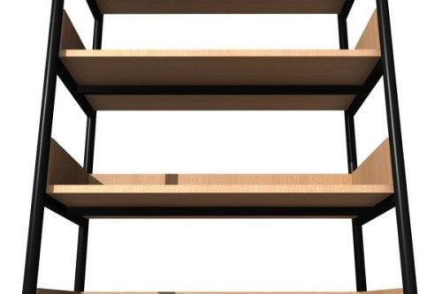 Regał biblioteczny C jednostronny z zabezpieczeniem tyłu i boków o zwiększonej wytrzymałości półek