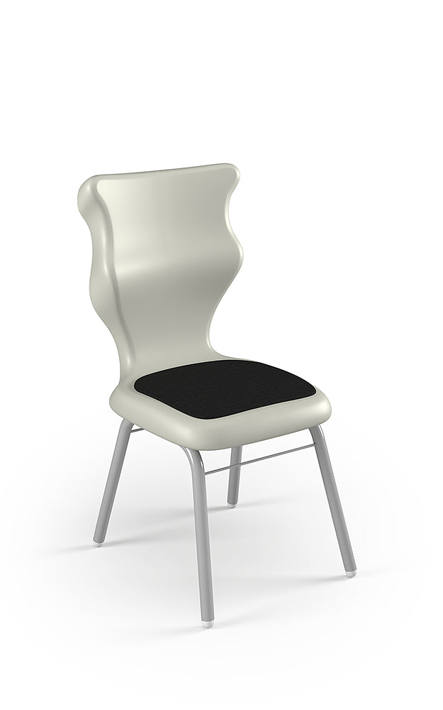 Krzesło szkolne Classic Soft — stelaż szary – Jasny szary