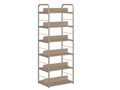 Regał biblioteczny B dwustronny rama metalowa — meble Metalbit