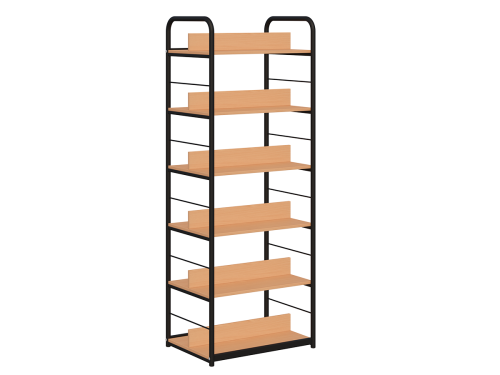 Regał biblioteczny B dwustronny rama metalowa — meble Metalbit