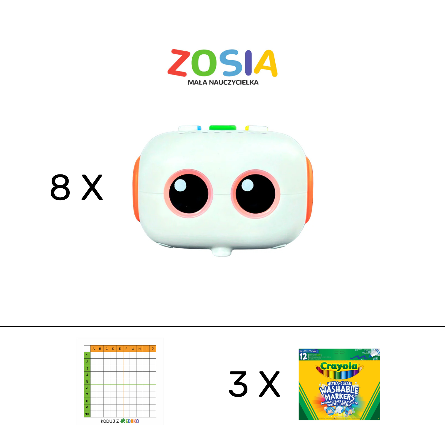 Inwestycja C 2.1.3 Zestaw za 6 366 PLN: 8 x Zosia Mała Nauczycielka i akcesoria