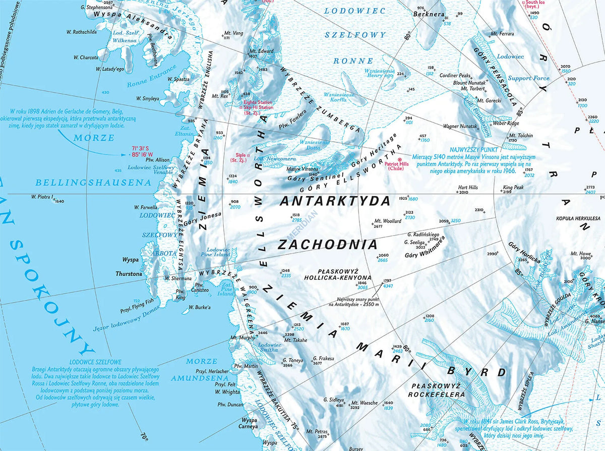 Antarktyda - mapa fizyczna - zdjęcie 3