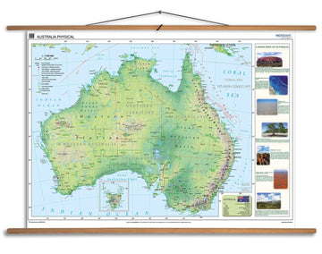 Australia physical - mapa ścienna w języku angielskim