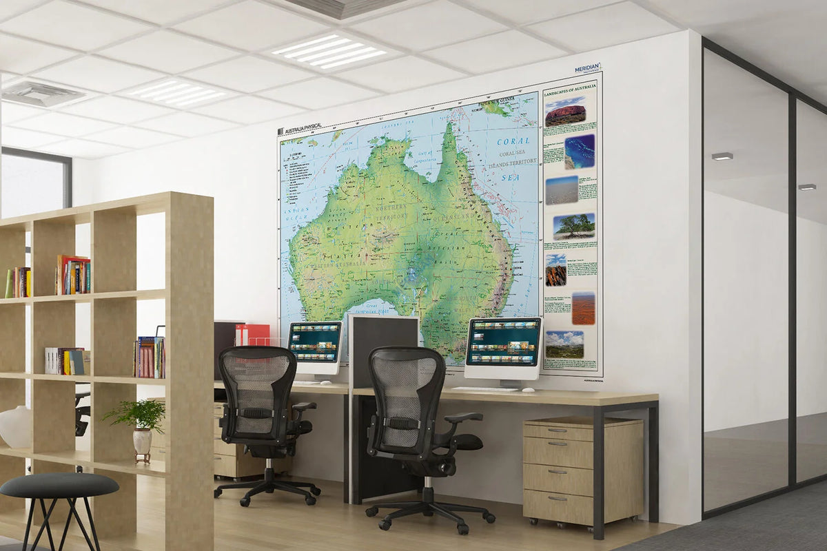 Australia physical - mapa ścienna w języku angielskim - zdjęcie 4