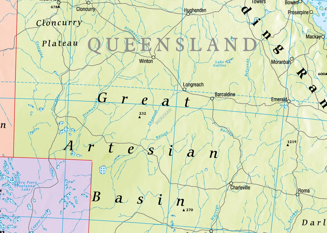 Australia political - mapa ścienna w języku angielskim