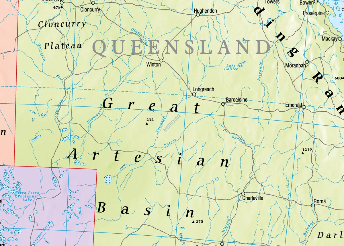 Australia political - mapa ścienna w języku angielskim - zdjęcie 2