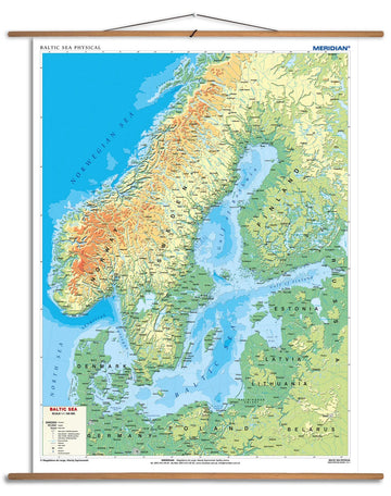 Baltic Sea physical - mapa ścienna w języku angielskim