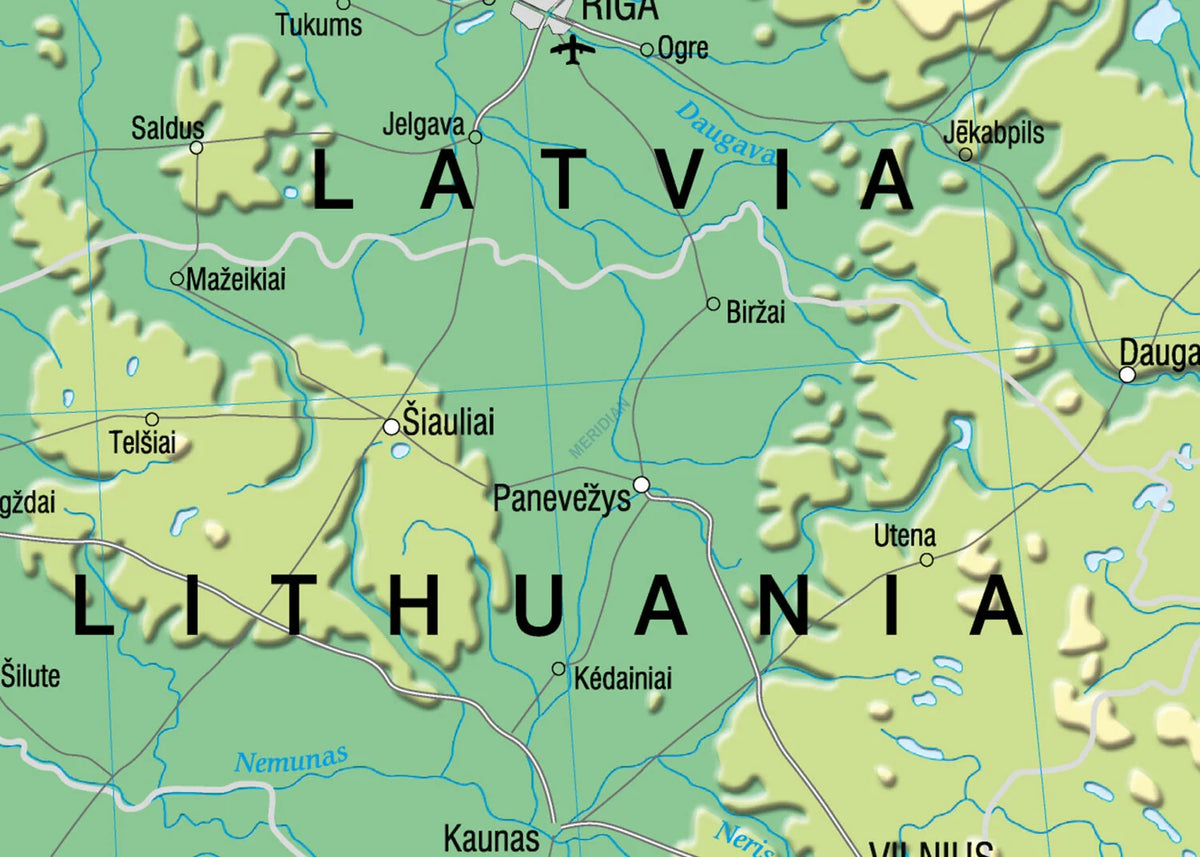 Baltic Sea physical - mapa ścienna w języku angielskim - zdjęcie 2