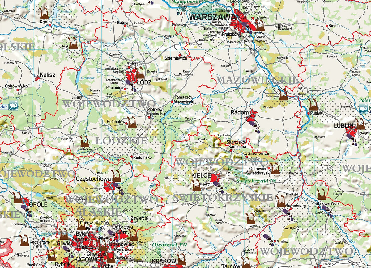 Degradacja środowiska w Polsce - mapa ścienna - zdjęcie 2