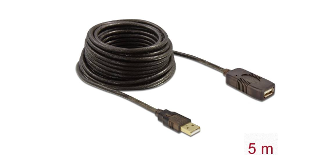 Zdjęcie produktu Delock Przedłużacz USB 2.0 aktywny 5M czarny AM-AF