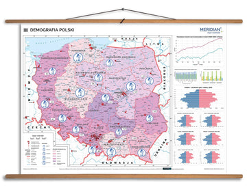 Demografia Polski - mapa ścienna